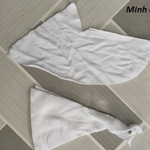 vải lau trắng miếng nhỏ